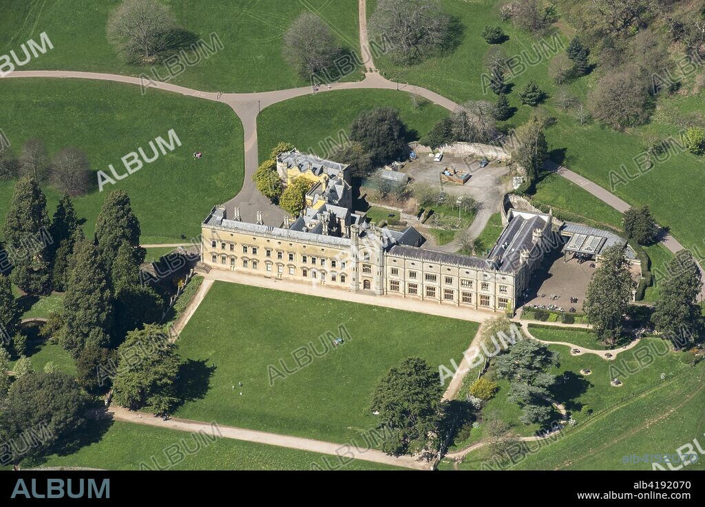 Ashton Court, Bristol, 2018. The site of a mansion house as long ago as the 11th century, Ashton Court has undergone repeated alterations over the following centuries. The house served as a amilitary hospital during the First World War and was purchased by Bristol City Council in 1959 after falling into disrepair. The surrounding parkland was designed by Humphry Repton in the early 19th century.