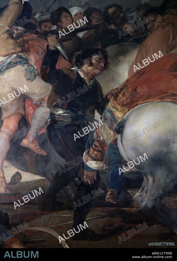 FRANCISCO DE GOYA. DETALLE - LA CARGA DE LOS MAMELUCOS O EL DOS DE MAYO DE 1808 EN MADRID - 1814 - O/L - NP 748 - CONJUNTO 4405.