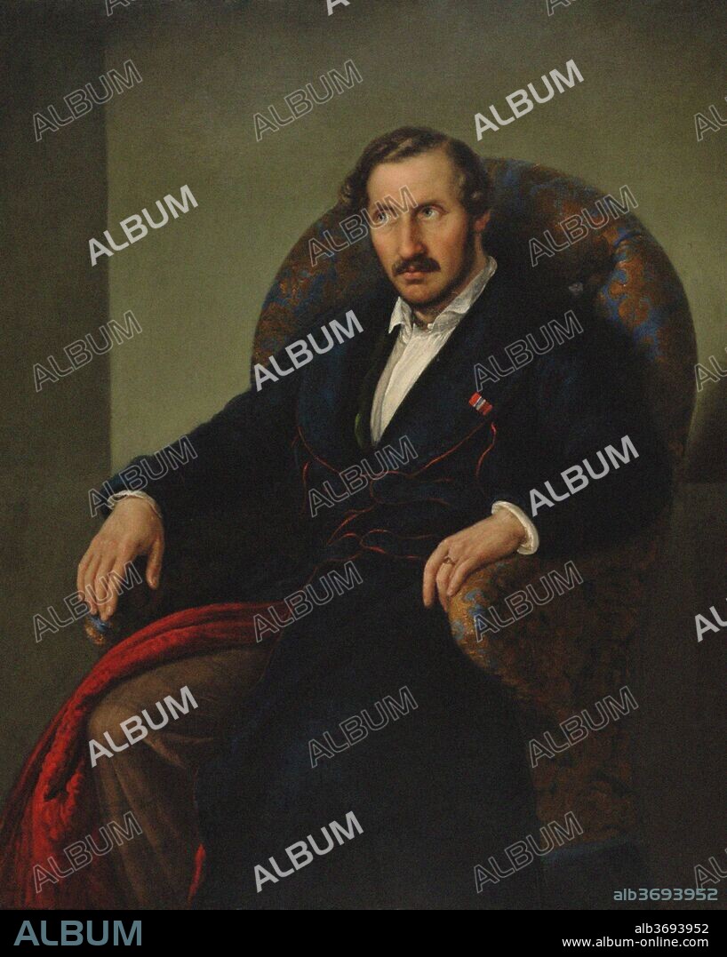 GIUSEPPE RILLOSI. Portrait of the composer Gaetano Donizetti (1797-1848).