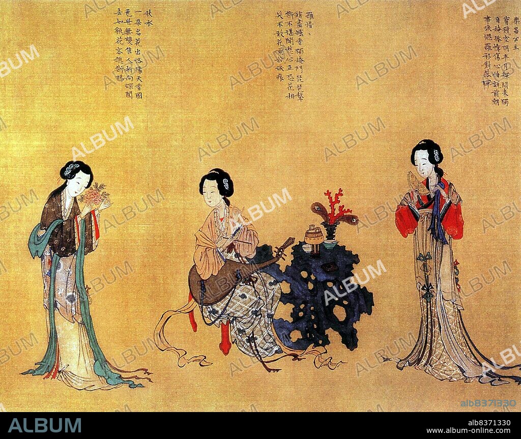 Qiu Ying (WadeGiles: Ch'iu Ying) was a Chinese painter who specialized in the gongbi brush technique.<br/><br/>. Qiu Ying was born to a peasant family in Taicang (Jiangsu Province) and studied painting under Zhou Chen in Suzhou. Though Suzhou's Wu School encouraged painting in ink washes, Qiu Ying also painted in the green-and-blue style. He painted with the support of wealthy patrons, creating images of flowers, gardens, religious subjects, and landscapes in the fashions of the Ming dynasty.<br/><br/>. He incorporated different techniques into his paintings, and acquired a few wealthy patrons. His talent and versatility allowed him to become regarded as one of the Four Masters of the Ming dynasty.