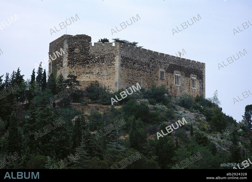 CASTILLO DE CASTELLNOU. Fortaleza medieval del siglo X. Fue construida para consagrar el vizcondado de Vallespir como capital militar y administrativa. Es uno de los ejemplos más arcaicos de fortaleza existente en el Rosellón. Fue restaurado en el siglo XIX. CASTELLNOU. Rosellón. FRANCIA.