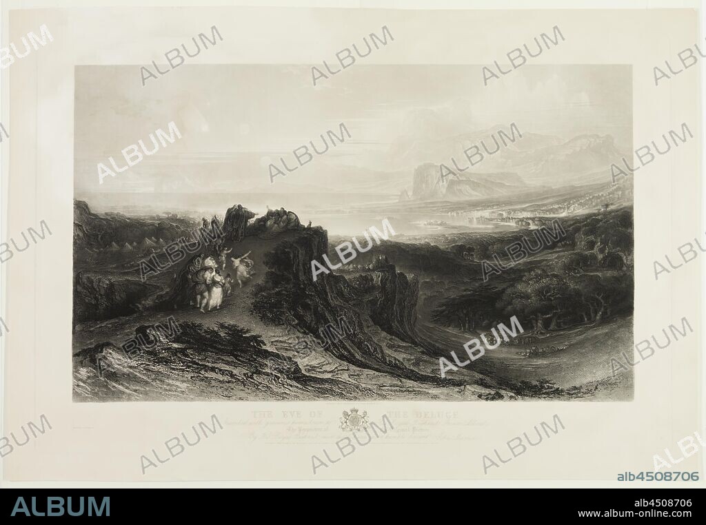 John Martin, English, 1789-1854, The Eve of the Deluge, 1842, Mezzotint, engraving and etching printed in black on wove paper.