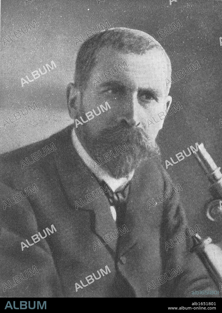 (Pierre-Paul) Emile Roux (1853-1933) French bacteriologist, assistant to Louis Pasteur.  In 1894, with Yersin, discovered the non-toxic treatment for Diptheria.