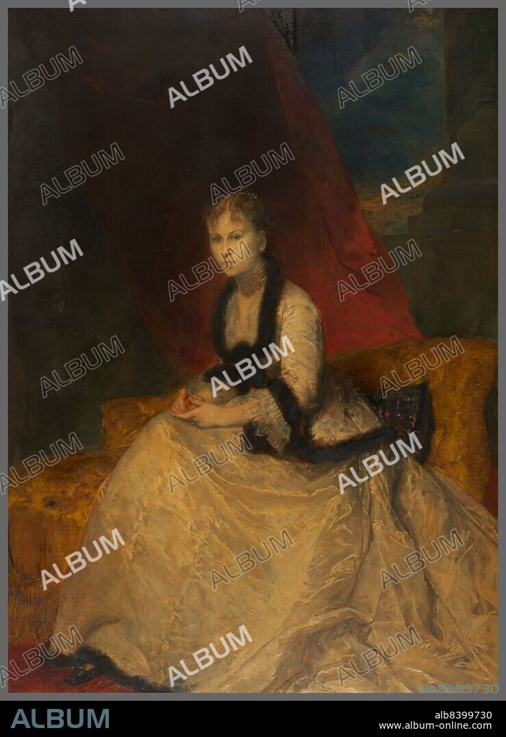 GUSTAVE RICARD. Portrait de la marquise Landolfo-Carcano, 1868. Portrait of Adèle Caussin, known as Adèle de Caussin (1831-1921) who became, on her marriage in 1889, Marquise Landolfo-Carcano.
