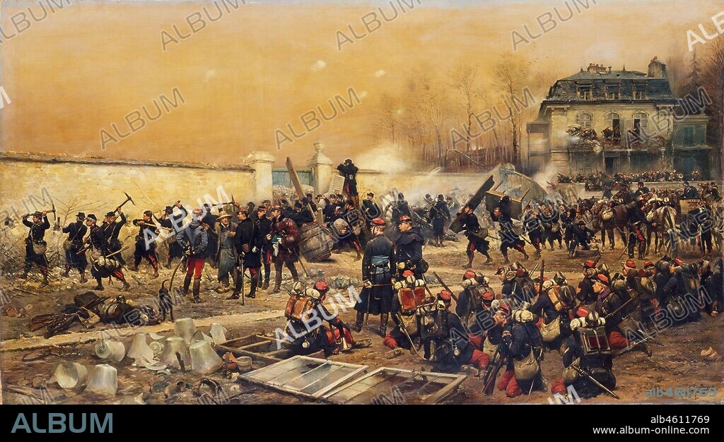JEAN BAPTISTE EDOUARD DETAILLE. The Defense of Champigny, 1879.