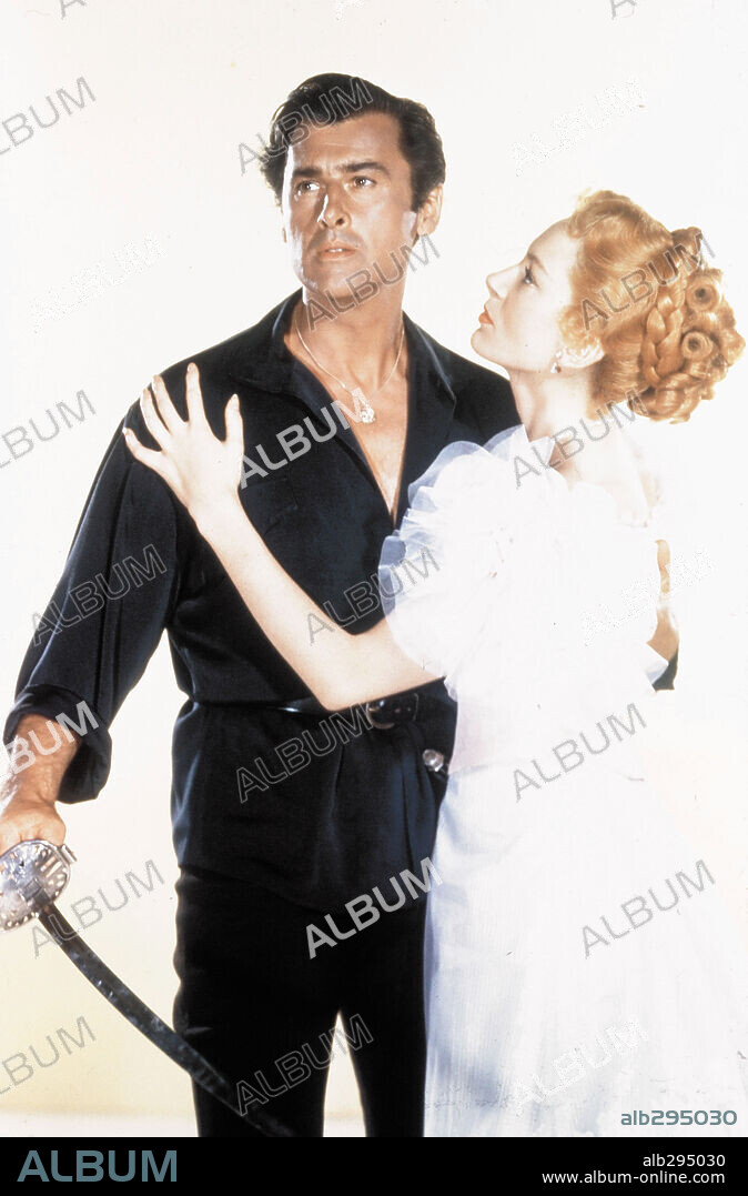 DEBORAH KERR y STEWART GRANGER en EL PRISIONERO DE ZENDA, 1952 (THE PRISONER OF ZENDA), dirigida por RICHARD THORPE. Copyright M.G.M.