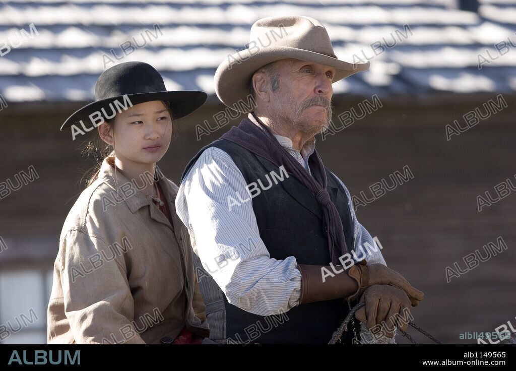 ROBERT DUVALL and VALERIE TIAN in BROKEN TRAIL, 2006 (BROKEN TRAIL-TV), directed by WALTER HILL. Copyright Butcher's Run Films/Cinema Sound Design.