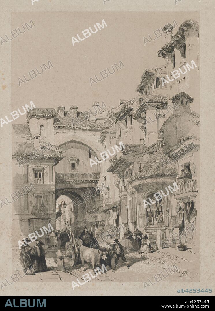 Picturesque Sketches in Spain: Gate of the Vivarrambla, Granada, 1837. Thomas Shotter Boys (British, 1803-1874), Hodgson & Graves6, Pall Mall, London, after David Roberts (British, 1796-1864). Lithograph; sheet: 55.1 x 37.4 cm (21 11/16 x 14 3/4 in.); image: 36.1 x 27.2 cm (14 3/16 x 10 11/16 in.).