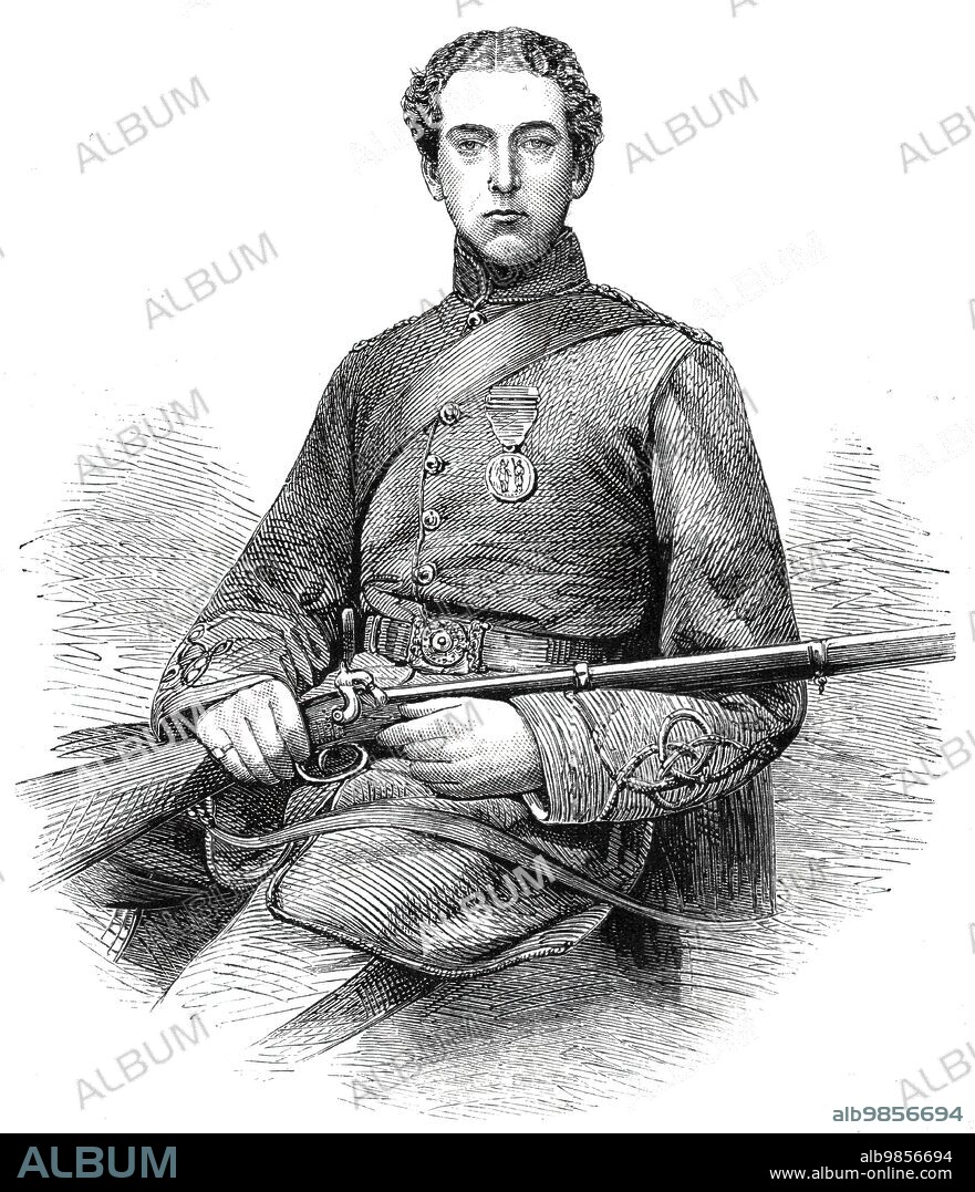 Mr. Edward Ross, the Rifle Champion of England - from a photograph by Claudet, 1860. Winner of a shooting competition held on Wimbledon Common. 'The rifle contest...was brought to a close on Saturday last, the event of that day being the struggle for the Queen's prize of £250 and the gold medal of the association. The competition was severe, and was in the highest degree creditable to the competitors. The Swiss were not permitted to enter for this prize, the chance of securing the "blue ribbon," as it has been termed, being confined to volunteers. The winner of the enviable prize was Mr. Edward Ross, of the North York [regiment], who had previously carried off a Whitworth rifle and two other prizes - £35 and £20...He killed his first stag when ten years old, and has ever since been known as one of the surest shots at deer in the north of Scotland...Mr. Ross was warmly congratulated by the noblemen and gentlemen on the platform, and loudly cheered by his confreres, both English and Swiss. The proceedings were closed by a short address from Lord Elcho'. From "Illustrated London News", 1860.