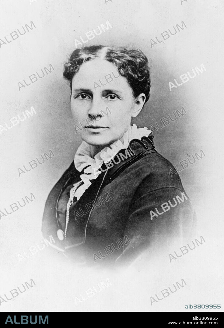 Lucretia Rudolph Garfield (April 19, 1832 - March 14, 1918), wife of President Garfield, was First Lady of the United States in 1881. They met in 1849 when they were classmates at Geauga Seminary in Ohio. She was somewhat plain in appearance, but Garfield was attracted to her keen intellect and appetite for knowledge. They married in 1858. His service in the Union Army from 1861 to 1863 kept them apart. But after his first winter in Washington as a freshman Representative, the family was reunited. In Washington, D.C. they shared intellectual interests with congenial friends. They read together, made social calls, and dined with each other, they were as nearly inseparable as his career permitted. Garfield's election to the presidency brought a cheerful family to the White House in 1881. Though she was not particularly interested in a First Lady's social duties, she was deeply conscientious and her genuine hospitality made her dinners and twice weekly receptions enjoyable. She contracted malaria and was convalescing, when her husband was shot by Charles Guiteau. During the three months that the President fought for his life, her grief and devotion won the respect and sympathy of the country. After his death and funeral, the bereaved family went home to their farm in northern Ohio. She lived comfortably on a $350,000 trust fund raised for her and the Garfield children by financier Cyrus W. Field. She died in 1918 at the age of 85.
