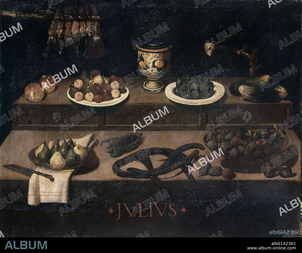 DIEGO VELAZQUEZ (1599-1660). BODEGON RELATIVO AL MES DE JULIO - SIGLO XVII - BARROCO ESPAÑOL.