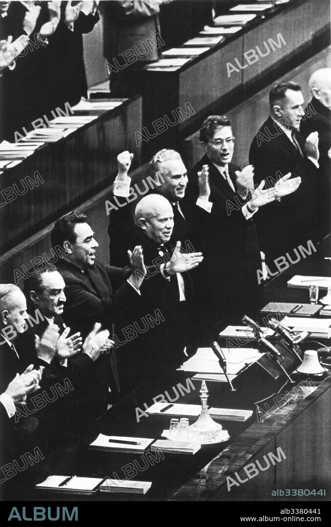 DMITRI BALTERMANTS. Closing the 22nd Congress of the Communist Party of the Soviet Union.