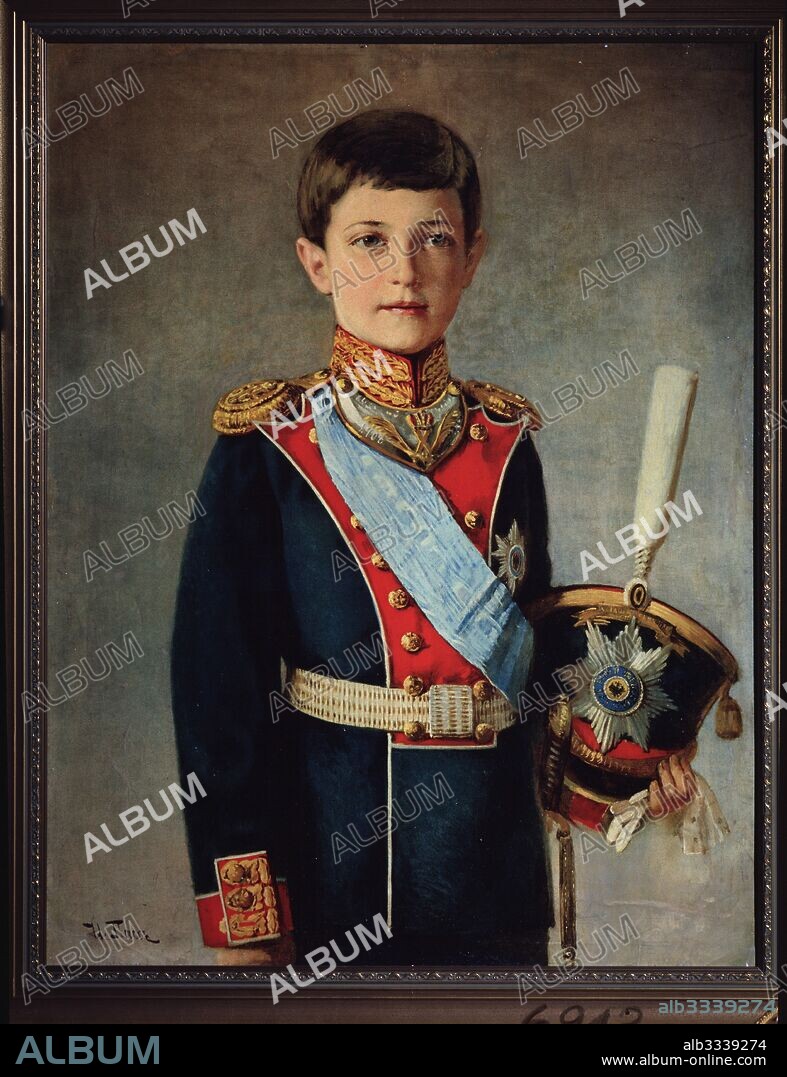 ISRAEL ABRAMOVICH PASS. Portrait of the Successor to the throne Tsarevich Alexei Nikolaevich of Russia (1904-1918).