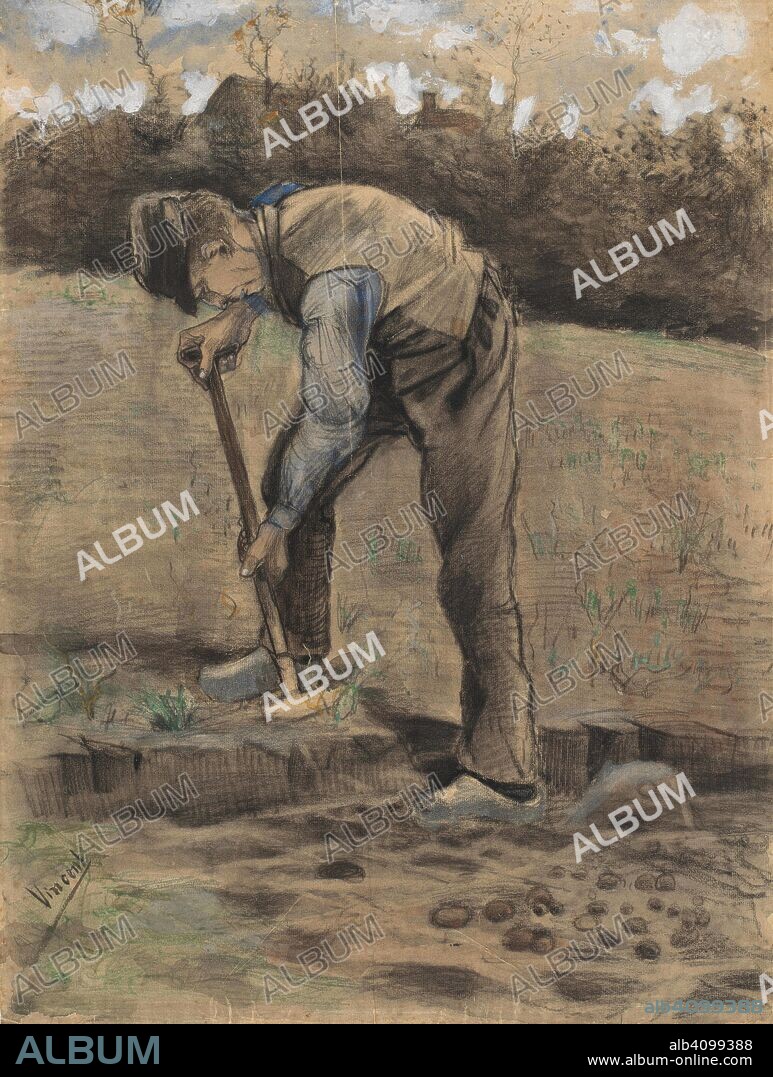 VINCENT VAN GOGH. Digger. Date: October 1881, Etten. Dimensions: 62.2 cm x 46.8 cm.