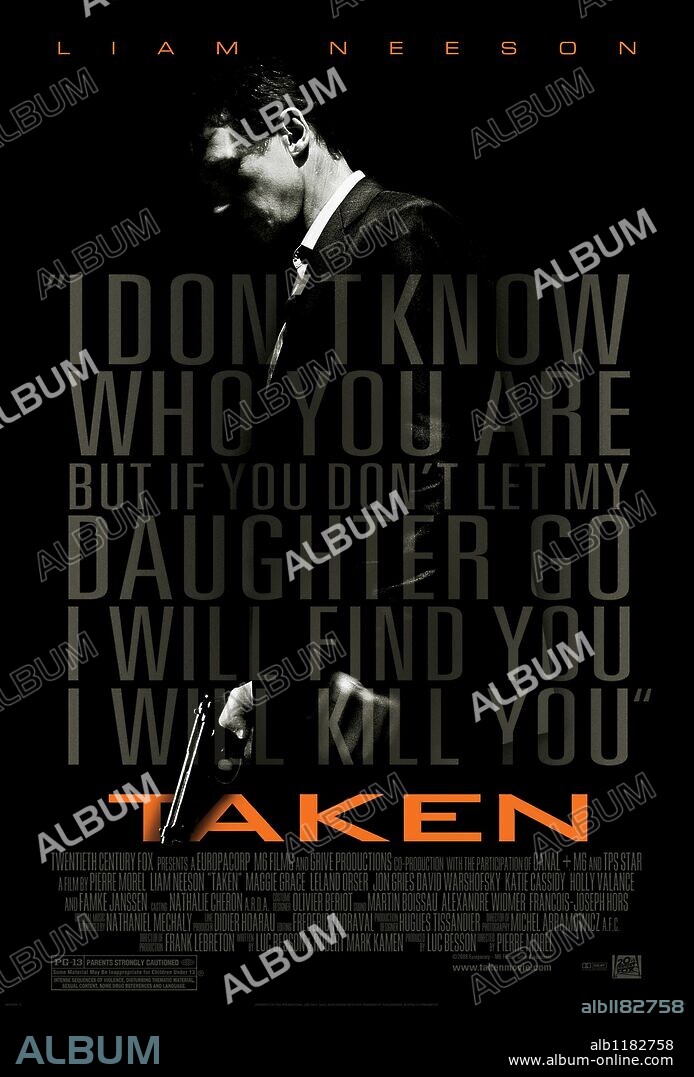 Poster de VENGANZA, 2008 (TAKEN), dirigida por PIERRE MOREL. Copyright EUROPA CORP.