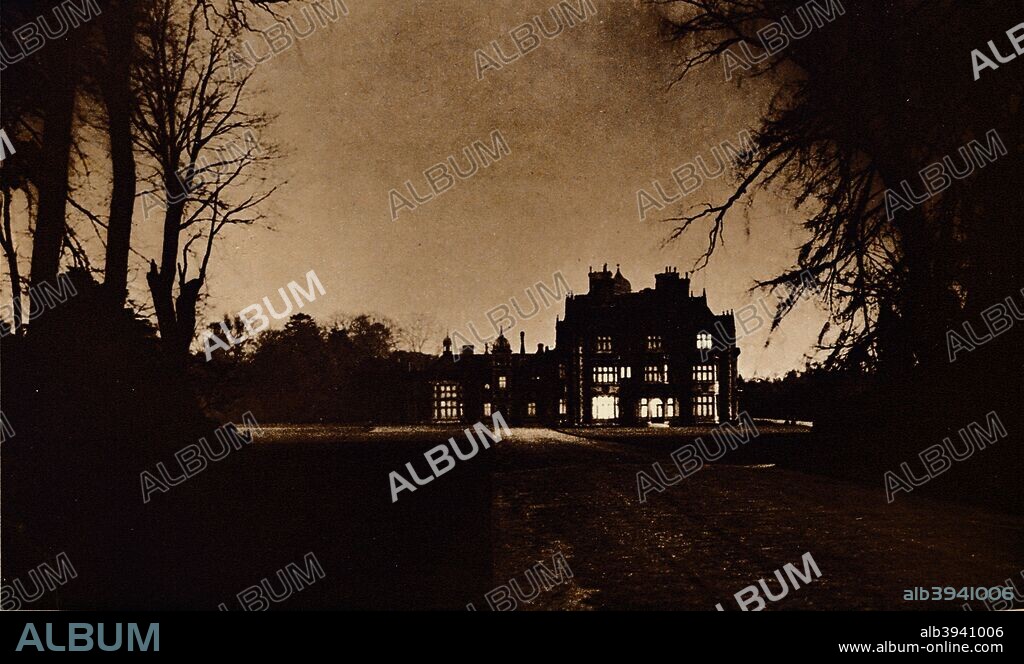 Sandringham House, Norfolk, on the night of King George V's death, 1936. From George V and Edward VIII - A Royal Souvenir, by F. G. H. Salusbury [Daily Express Publications, London, 1936].