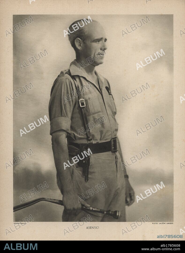 España. Guerra civil (1936-1939). Militar del ejército nacional. Carlos Asensio Cabanillas (1896-1970).