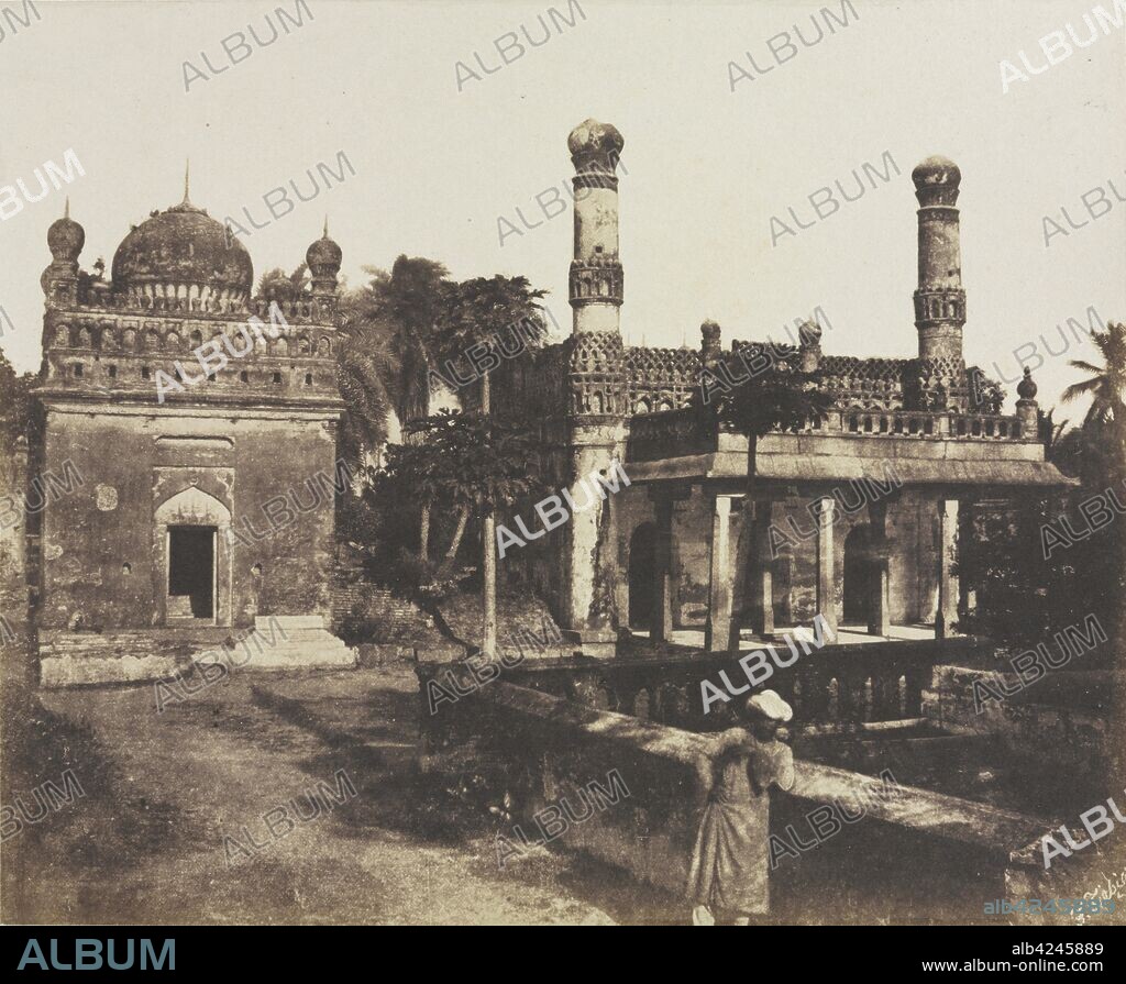 Mosque, Madras, 1851-1852. Frederick Fiebig (German). Salted paper print from wet collodion negative; image: 19.1 x 23.2 cm (7 1/2 x 9 1/8 in.); across from edge of sleeves: 50.8 x 61 cm (20 x 24 in.); paper: 34.9 x 46 cm (13 3/4 x 18 1/8 in.).