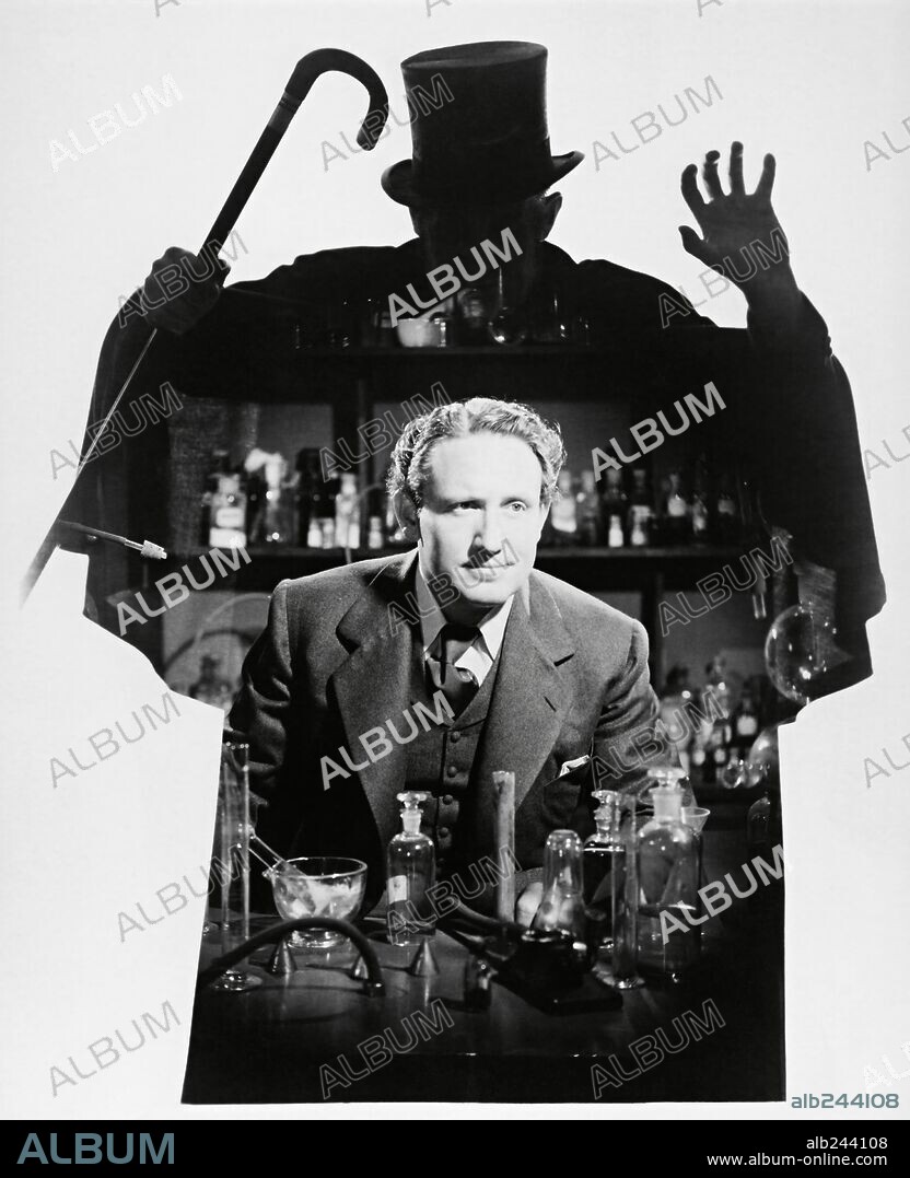 TRACY SPENCER. SPENCER TRACY en EL EXTRAÑO CASO DEL DOCTOR JEKYLL, 1941 (DR. JEKYLL AND MR. HYDE), dirigida por VICTOR FLEMING. Copyright METRO GOLDWYN MAYER.