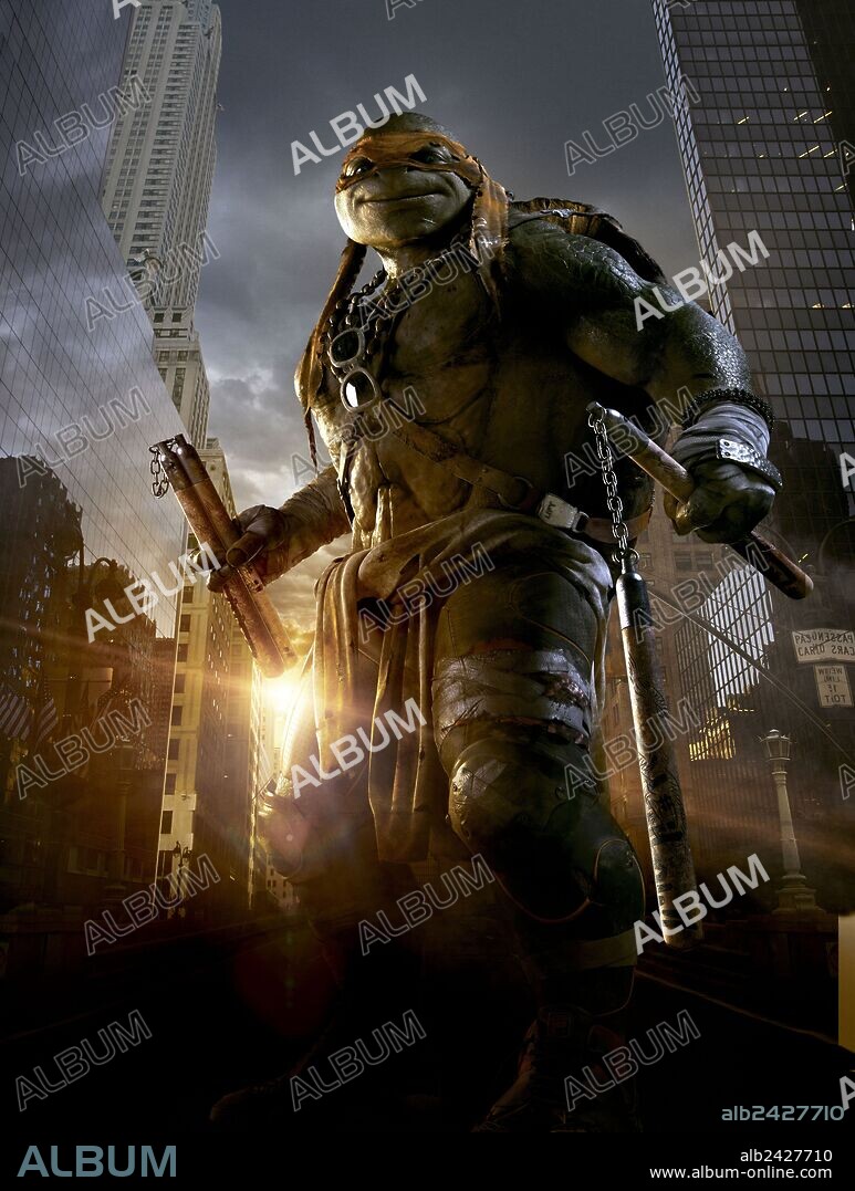 Poster de NINJA TURTLES (TEENAGE MUTANT NINJA TURTLES, 2014), dirigida por JONATHAN LIEBESMAN. Copyright PARAMOUNT PICTURES.
