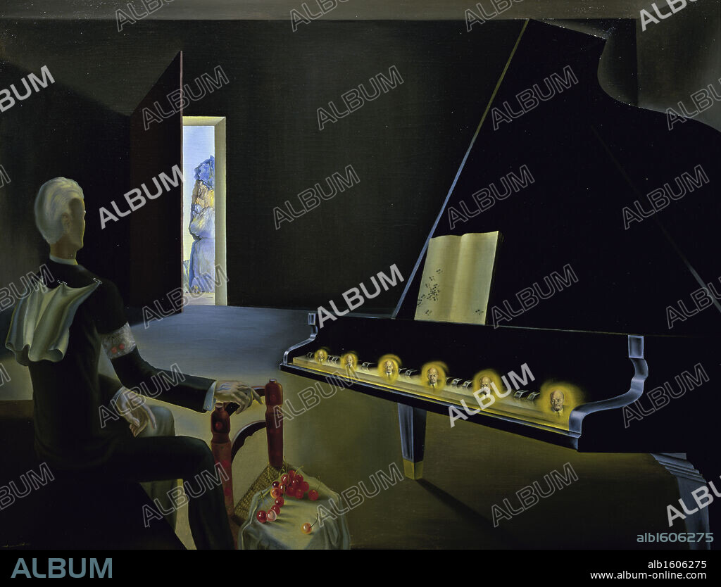 SALVADOR DALÍ. Partial Hallucination: Six Apparitions Of Lenin On A Piano by Salvador Dali, 1931, 1904-1989, France, Paris, Musee National d'Art Moderne.