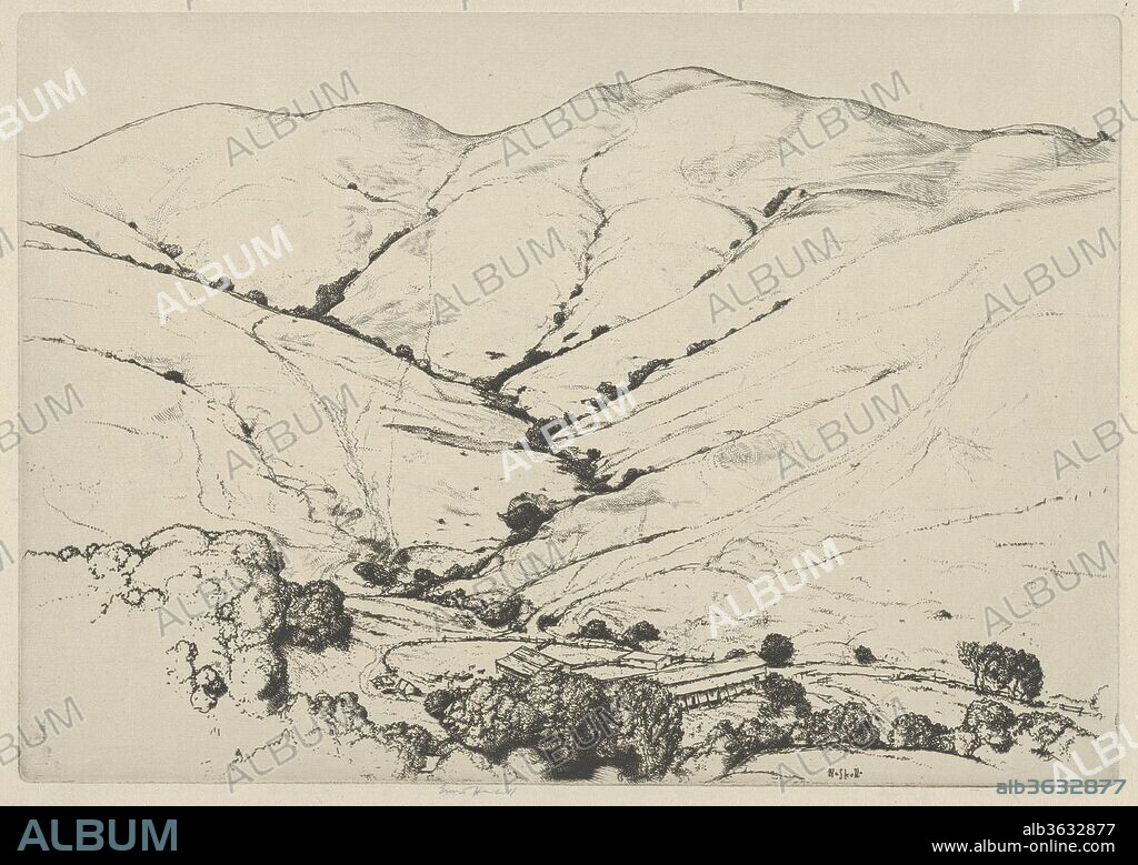 Wildcat Canyon. Artist: Ernest Haskell (American, Woodstock, Connecticut 1876-1925 West Point, Maine). Dimensions: Sheet: 7 15/16 × 11 1/16 in. (20.1 × 28.1 cm)
Plate: 6 15/16 × 9 7/8 in. (17.7 × 25.1 cm). Date: 1915-25.