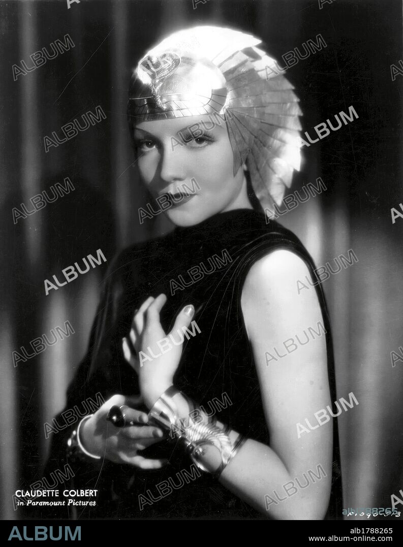 CLAUDETTE COLBERT in CLEOPATRA, 1934, directed by CECIL B DEMILLE. Copyright PARAMOUNT PICTURES.
