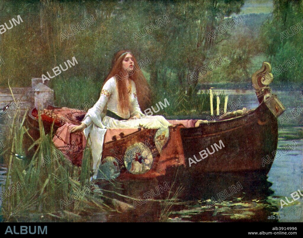 'The Lady of Shalott', 1888 (1923). From The Outline of Literature, by John Drinkwater, London, 1923.