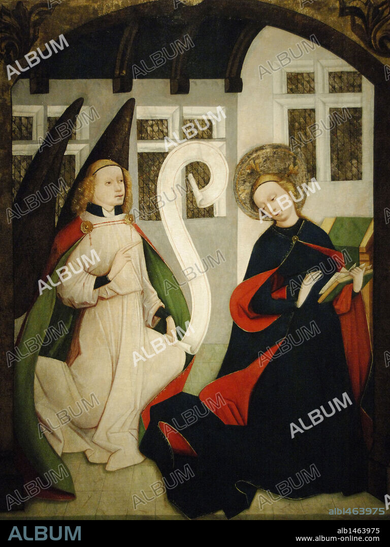 The Annunciation. 1450-1460. High Altar from the Church of Virgin Mary. Wing panel. Hungarian National Gallery. Budapest. Hungary.