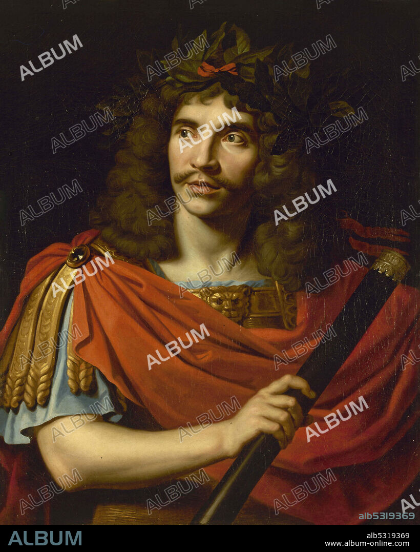 NICOLAS MIGNARD. Molière in the role of Julius Caesar in "La Mort de Pompée" by Pierre Corneille.