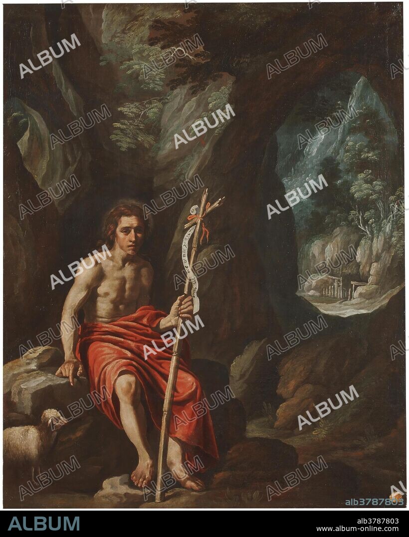 LUIS TRISTAN DE ESCAMILLA. Luis Tristán / 'San Juan Bautista en el desierto'. Primer tercio del siglo XVII. Óleo sobre lienzo, 104 x 83 cm.