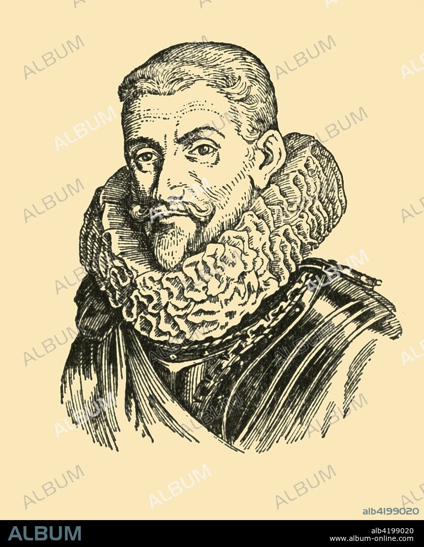 'Johann Tserclas Graf Von Tilly', (1933). Portrait of Johann Tserclaes, Count of Tilly (1559-1632), Flemish soldier of the Thirty Years War. Tilly was appointed by Maximilian I of Bavaria to reorganise the Bavarian army in 1610. He commanded the Catholic army at the beginning of the Thirty Years War (1618-1648) and succeeded Wallenstein as Commander-in-Chief of Imperial Forces in 1630. He was mortally wounded in a battle against the Swedes at the crossing of the river Lech in Germany in 1632. From "Gestalten Der Weltgeschichte", a book of cigarette-card portrait miniatures of figures in world history from the last four hundred years. [Germany, 1933].