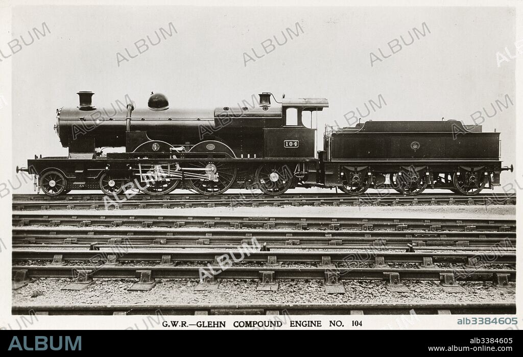 Locomotive no 104: de Glehn compound engine built c1903. 4-cylinder system.