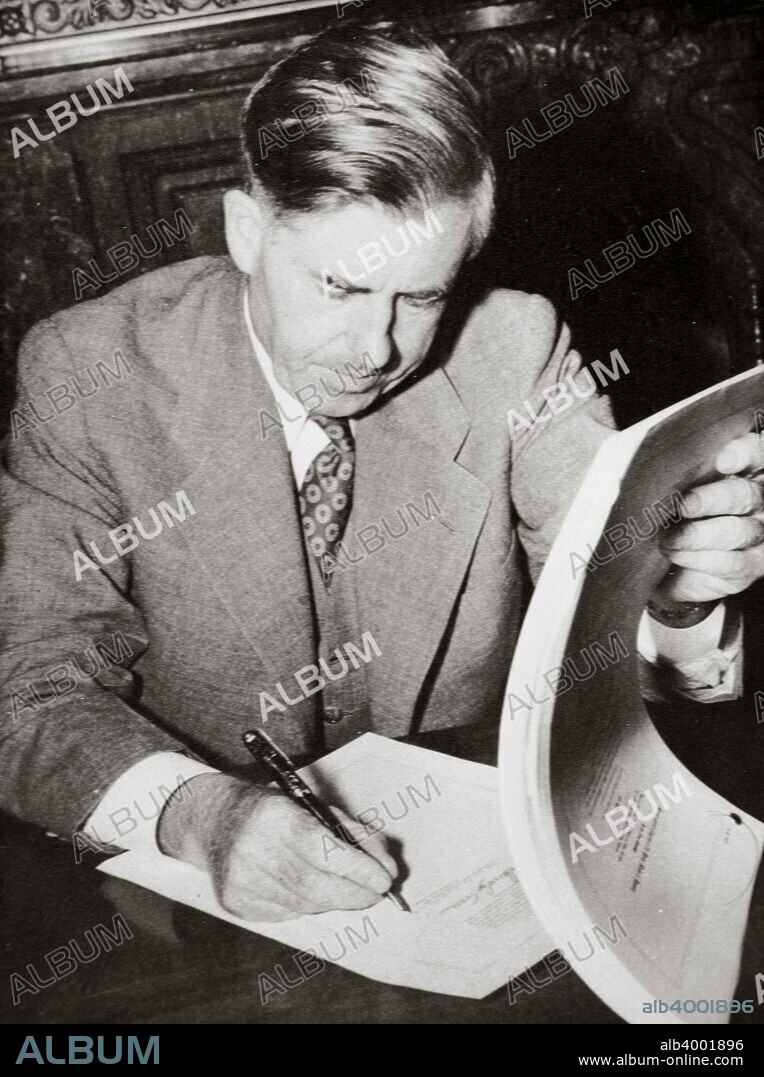 Henry A Wallace, American politician, 1930s. Henry Agard Wallace (1888-1965) served as Secretary of Agriculture from 1933-1940 in President Franklin D Roosevelt's administration. From 1941 he was Roosevelt's Vice-President and served as Secretary of Commerce under President Harry S Truman from 1945-1946. In 1948 he ran unsuccessfully for President as the candidate of the Progressive Party.