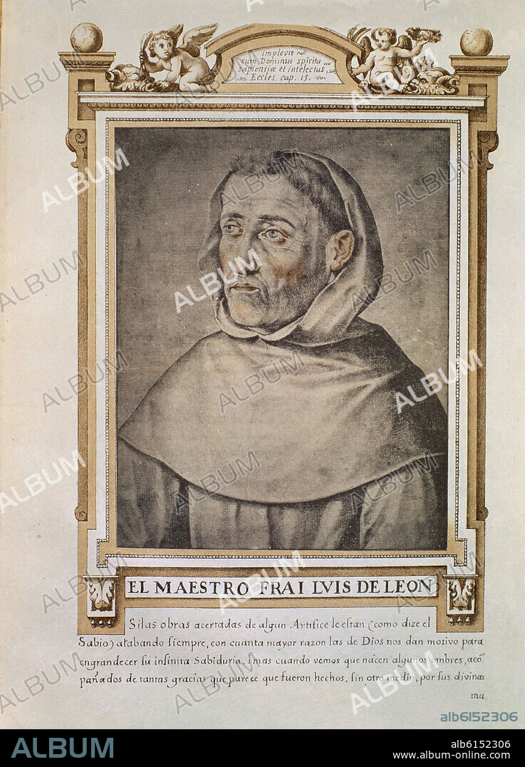 FRANCISCO PACHECO. FRAY LUIS DE LEON (1527-1591) - POETA RENACENTISTA - LIBRO DE RETRATOS DE ILUSTRES Y MEMORABLES VARONES.