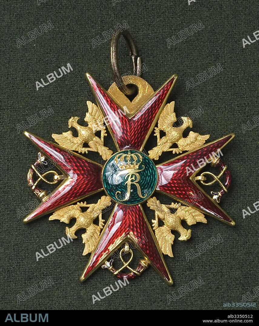 DECORATIONS AND MEDALS ORDERS. Grand cross of the Golden Eagle (Order of the Württemberg Crown) of Emperor Napoléon Bonaparte.