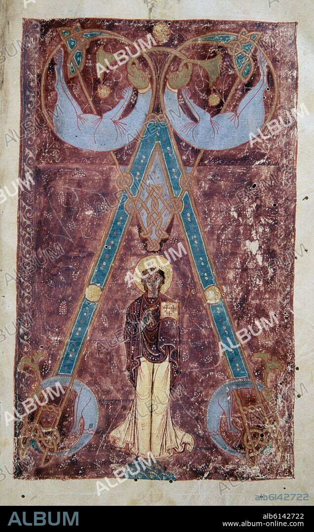 FRUCTUOSO. DIURNAL O LIBRO DE HORAS DE FERNANDO I - COPISTA LOPEZ FERREIRO - 1055 - MOZARABE.