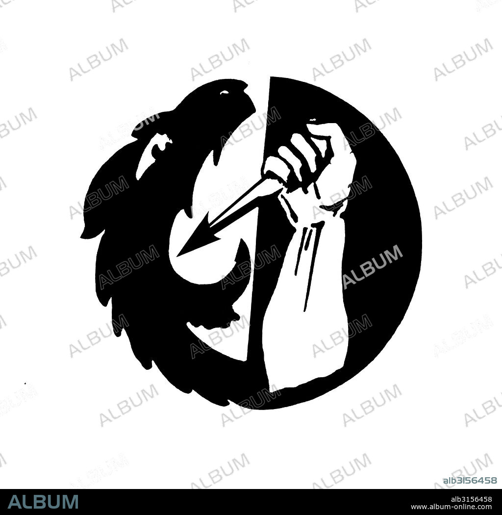Emblema de Auxilio Social de Falange Española Tradicionalista y de las J.O.N.S. Años 1939.