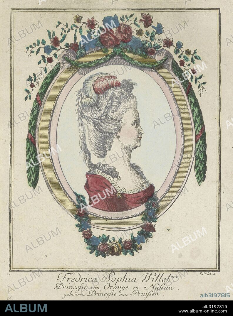 Portrait of Wilhelmina of Prussia, Joseph Gleich, 1767 - 1849.