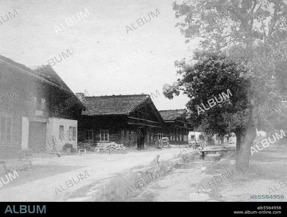 Wallern (tschech. Volary) am Böhmerwald. Straßenszene. Foto.