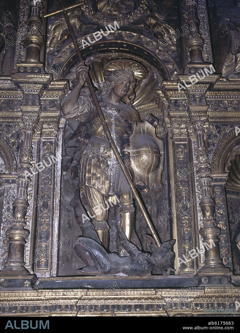 GIL MORLANES (HIJO) / JOLY G. SAN MIGUEL ARCANGEL EN EL RETABLO DE LA CAPILLA DE SAN MIGUEL- 1523- HORNACINA CENTRAL.
