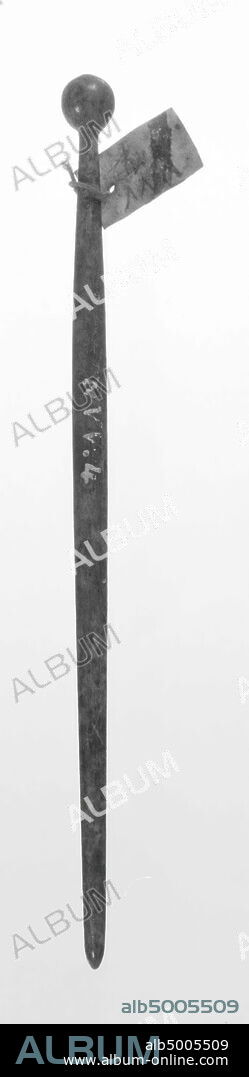 Legs with round button., Needle, hairline, organic, leg, length: 10,3 cm, Roman 1-300, Netherlands, Gelderland, Nijmegen, Nijmegen, Fort Krayenhoff.