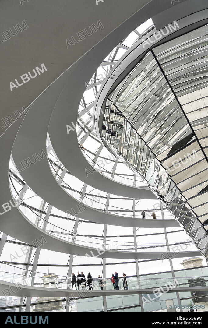 reichstag dome, designed by architect Norman Foster, Berlin, Federal Republic of Germany.
