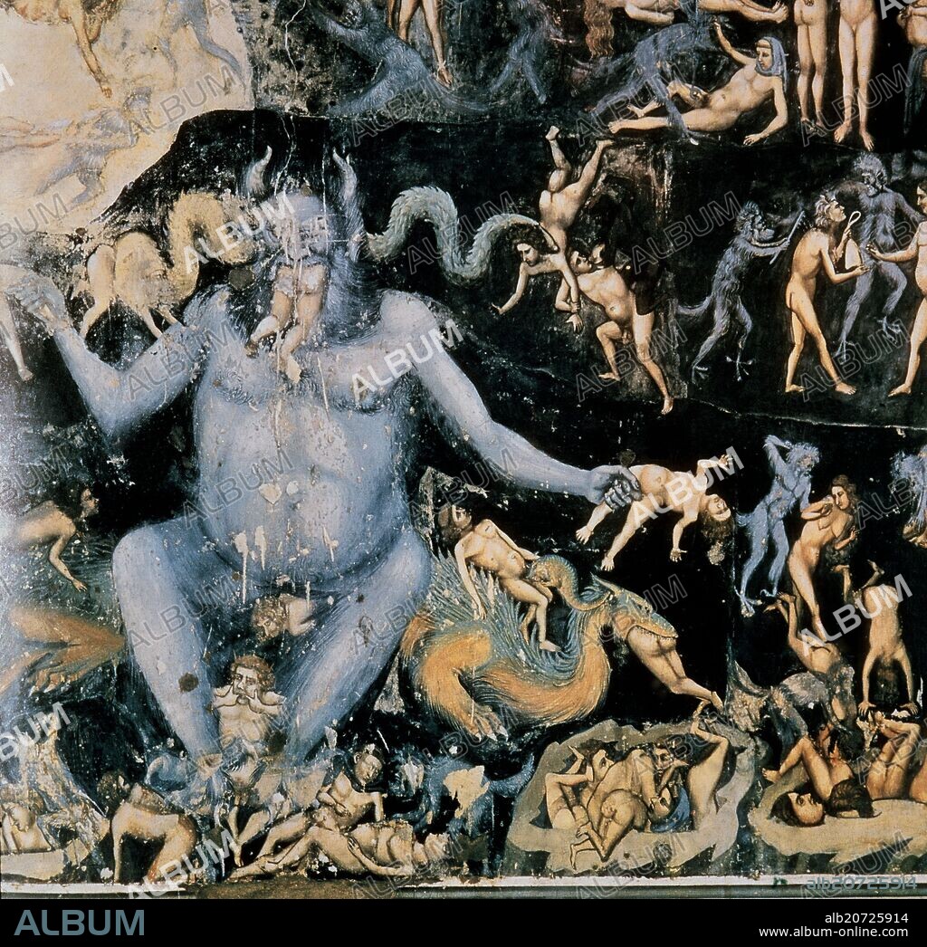 GIOTTO DE BONDONE (1266-1337). JUICIO FINAL - DETALLE DEL INFIERNO - 1302-1305 - FRESCO - TRECENTO ITALIANO - ESCUELA FLORENTINA.