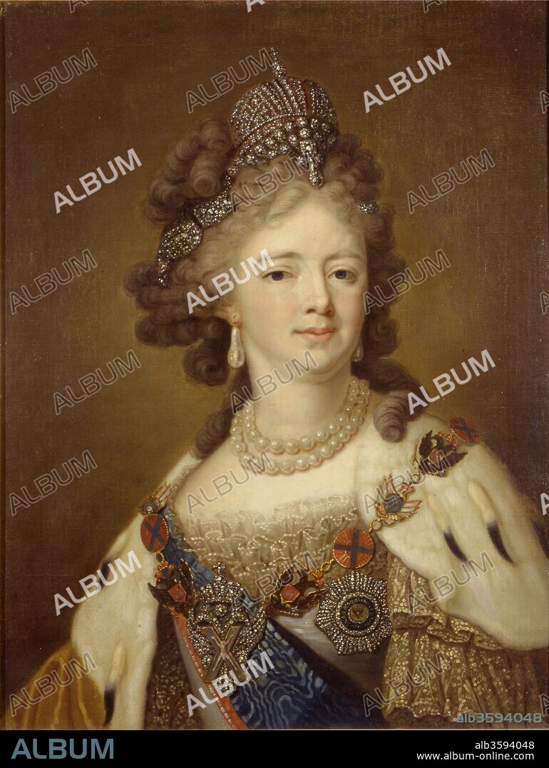ANONYMOUS. Portrait of Empress Maria Feodorovna (Sophie Dorothea of Württemberg) (1759-1828).