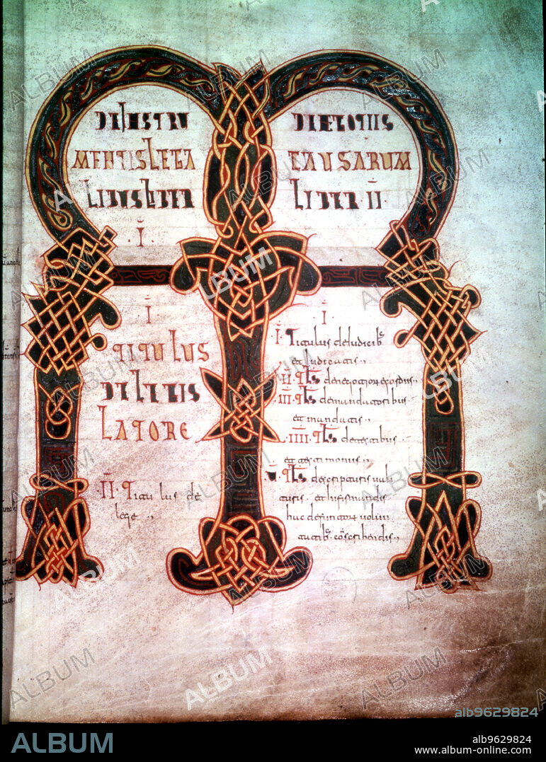 Visigothic laws, page from the 'Fuero juzgo', Romance version of 'Liber Iudiciorum', manuscript, 1241 (?).