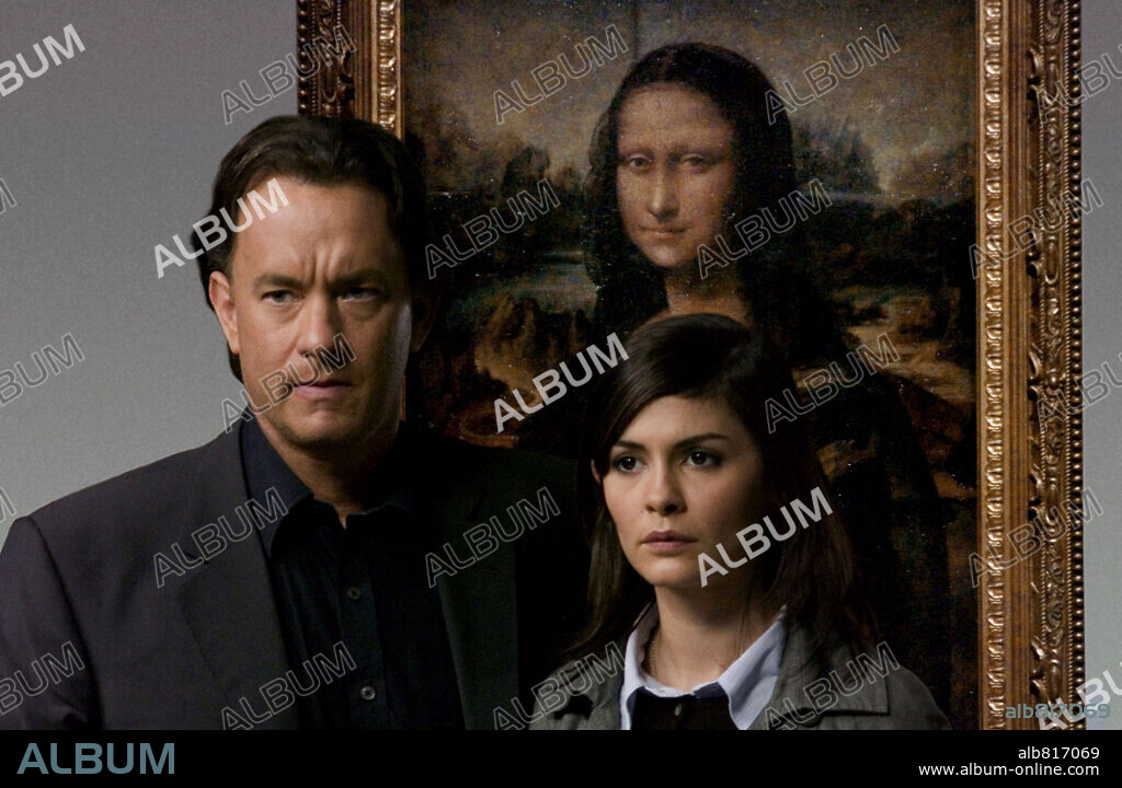 TOM HANKS, LEONARDO DA VINCI und AUDREY TAUTOU. AUDREY TAUTOU und TOM HANKS in THE DA VINCI CODE - SAKRILEG, 2006 (THE DA VINCI CODE), unter der Regie von RON HOWARD. Copyright COLUMBIA PICTURES.