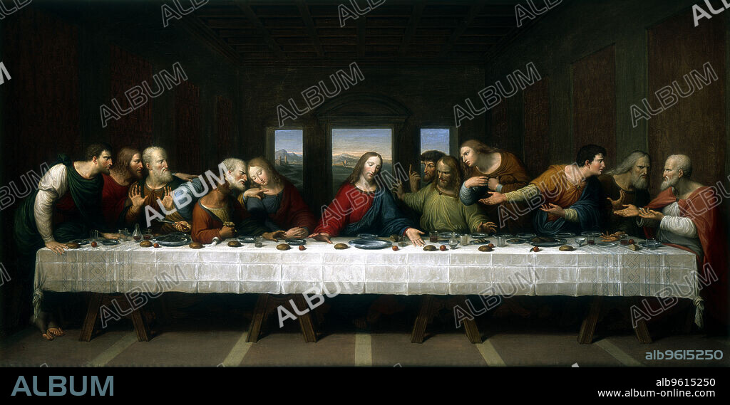 MICHAEL KOCK. 'The Last Supper', 1803. A copy of the famous painting by Leonardo da Vinci in the 1490s.