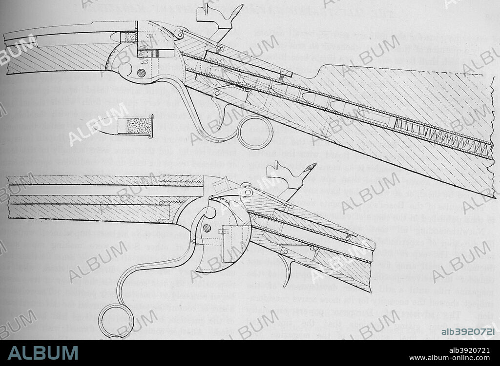 'he Spencer Magazine Gun Used in the American Civil War. The Spencer repeating rifle was a manually operated lever-action, repeating rifle. It was adopted by the Union Army, during the American Civil War. From The Illustrated Naval and Military Magazine Volume I [The Illustrated London News, London, 1884].