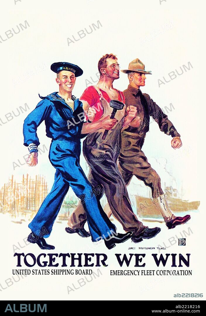 James Montgomery Flagg (1877 – 1960) was an American artist and illustrator.  He is most famous for his war effort posters but he also work for magazines, did cartoons, and even paintings.